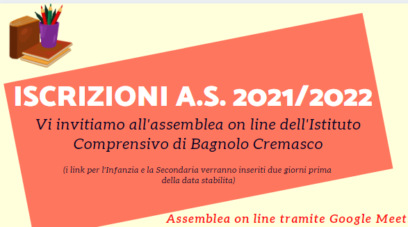 Iscrizioni a.s. 2020-2021 - assemble on line