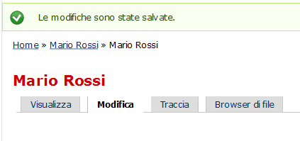 Le modifiche sono state salvate